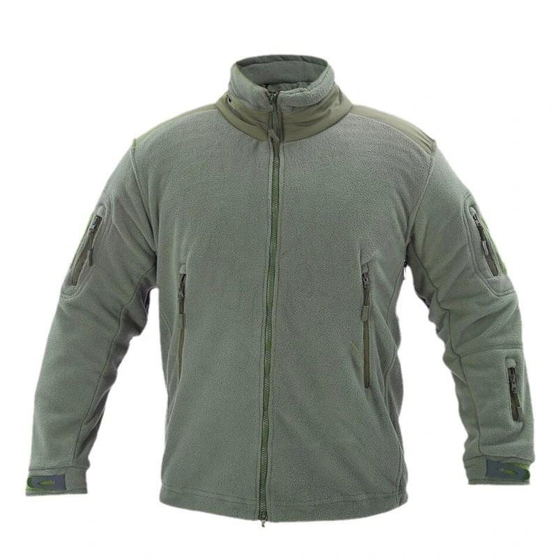 Men&prime;s Stand Collar for Men Casual Jacket Fleece Warm Mountaineering Suit Outdoor Sports Tactical Fleece Jacket