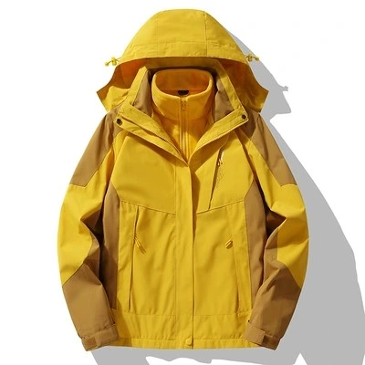 Waterproof Ski Snowboarding Jacket with Detachable Hood Fleece Lined Windproof Coat