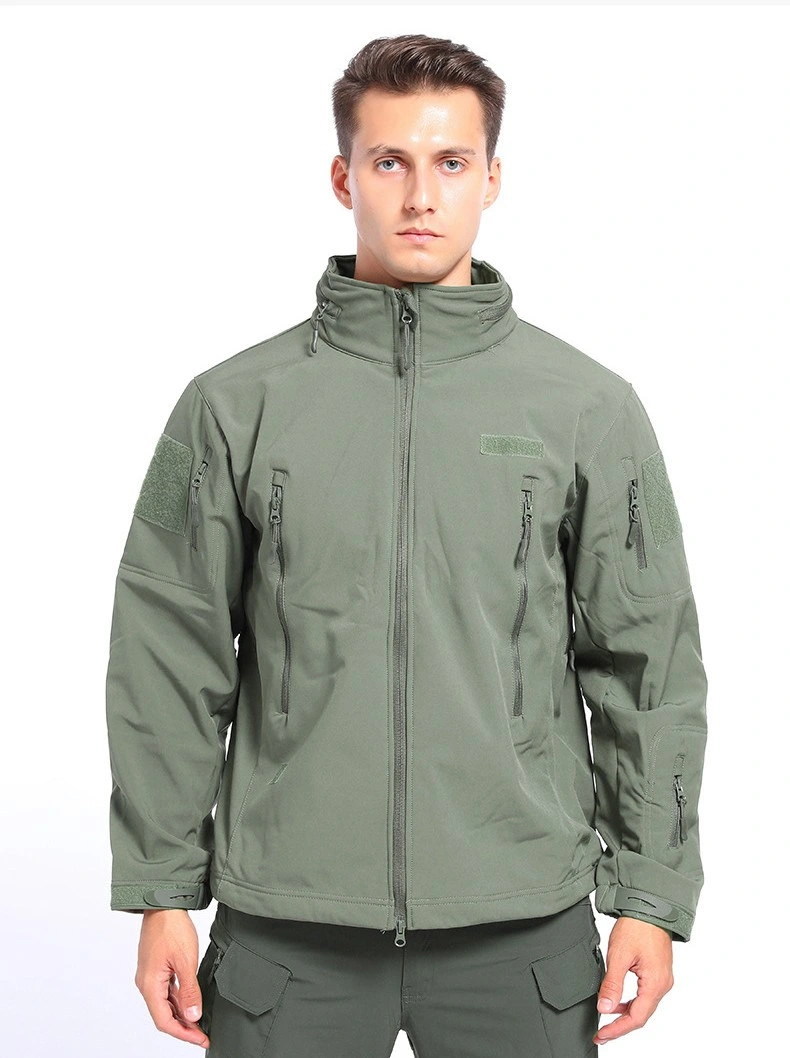 Factory-Made Waterproof Fleece Camo Soft Shell Men&prime;s Outdoor Thermal Fleece Jacket Warm Winter Jacket