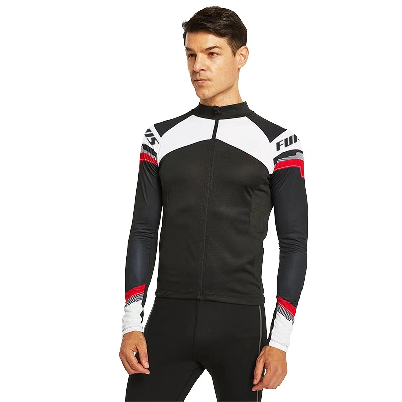 New Long-Sleeved Cycling Clothes Men&prime;s Jacket Summer and Autumn Soaking Wet Gas Quick Drying Outdoor Road Car Team Uniform