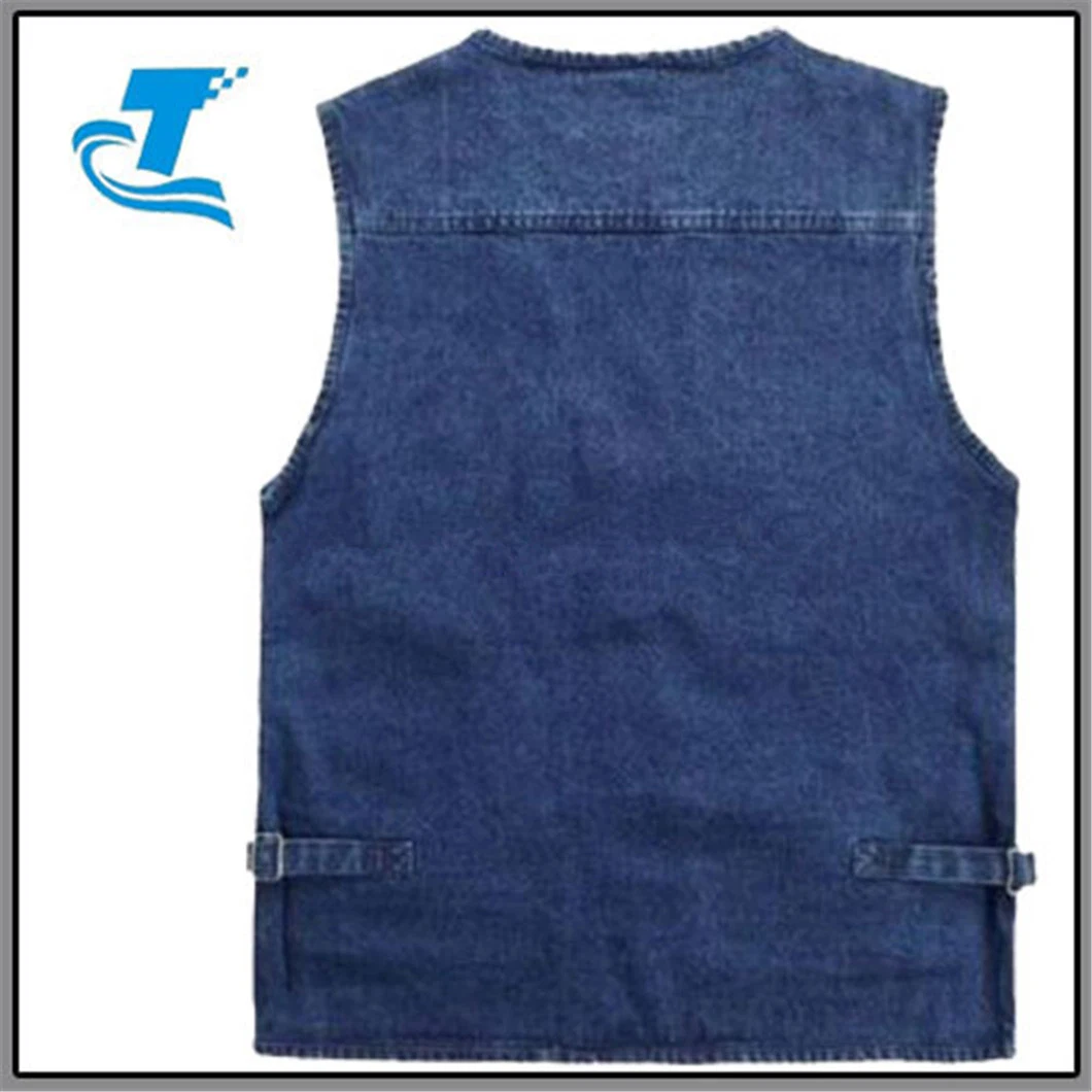 Autumn Travel Denim Waistcoats Men Breathable Jean Jacket Vest