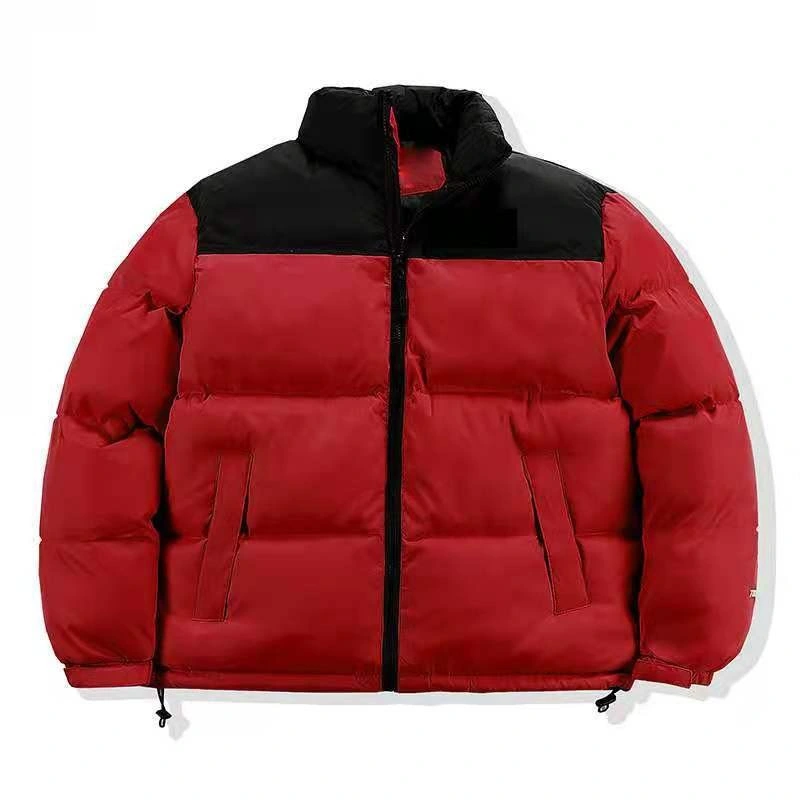 Outdoor Warm Men Women Winter Puffer Jacket High Quality Pocket Stitching Contrasting Zipper Coat Multicolor Gray Down Jacket