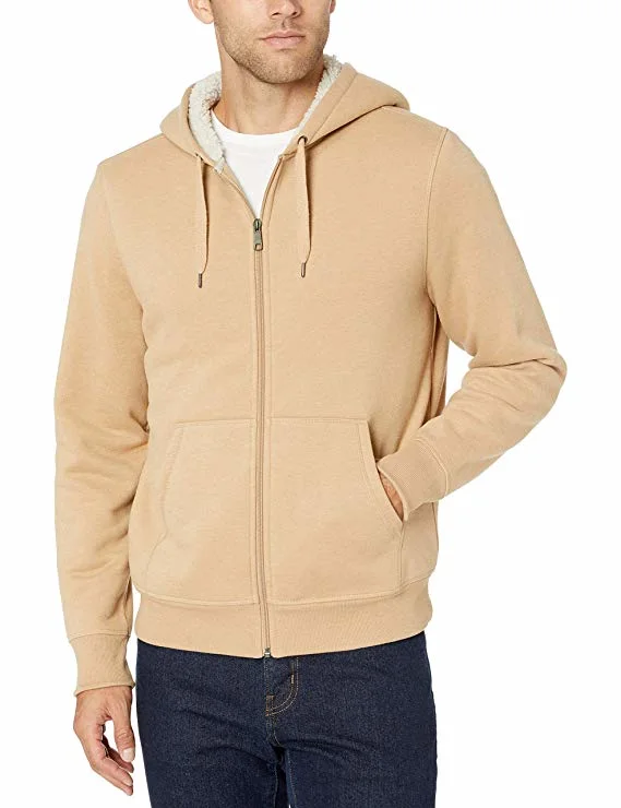 Hot Sale Men&prime;s Warm Zip up Fleece Hoodie Wholesale China Factory Jacket