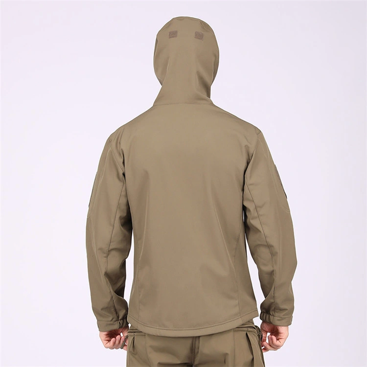 Green Outdoor Breathable Coat Hoodie Waterproof Camping Hunting Tactical Softshell Men Jacket