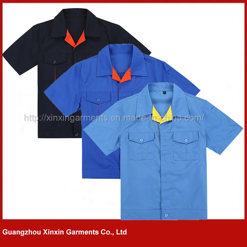 Factory Custom Printed Logo Manufacture Professional Anti-Resistant Safety Industrial Uniforms Workwear W2139