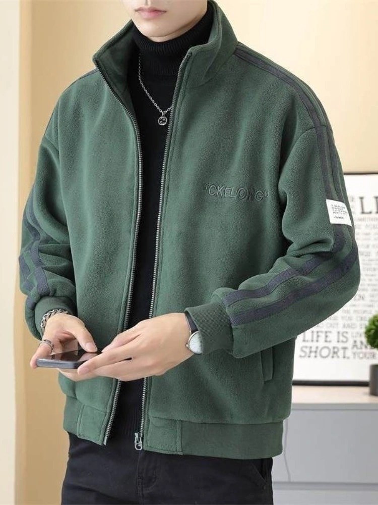 Austrian Fleece Jacket Men&prime;s Autumn and Winter Trend Cotton Jacket Men&prime;s Loose Jacket New Fleece Jacket