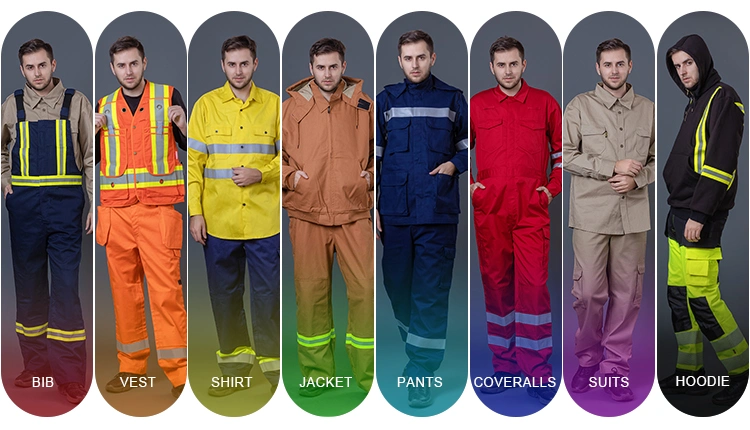 Factory Customized High Quality Work Overall Construction Workers Reflective Jumpsuit Men&prime;s Night Work Safety Workwear