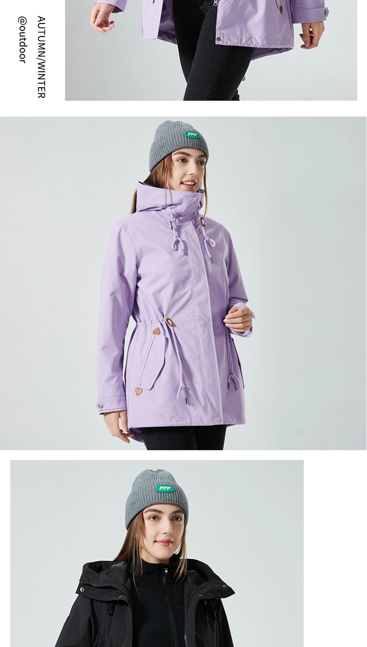 Women&prime;s Waterproof Ski Jacket 3-in-1 Windbreaker Winter Coat Fleece Inner for Rain Snow Outdoor Hiking