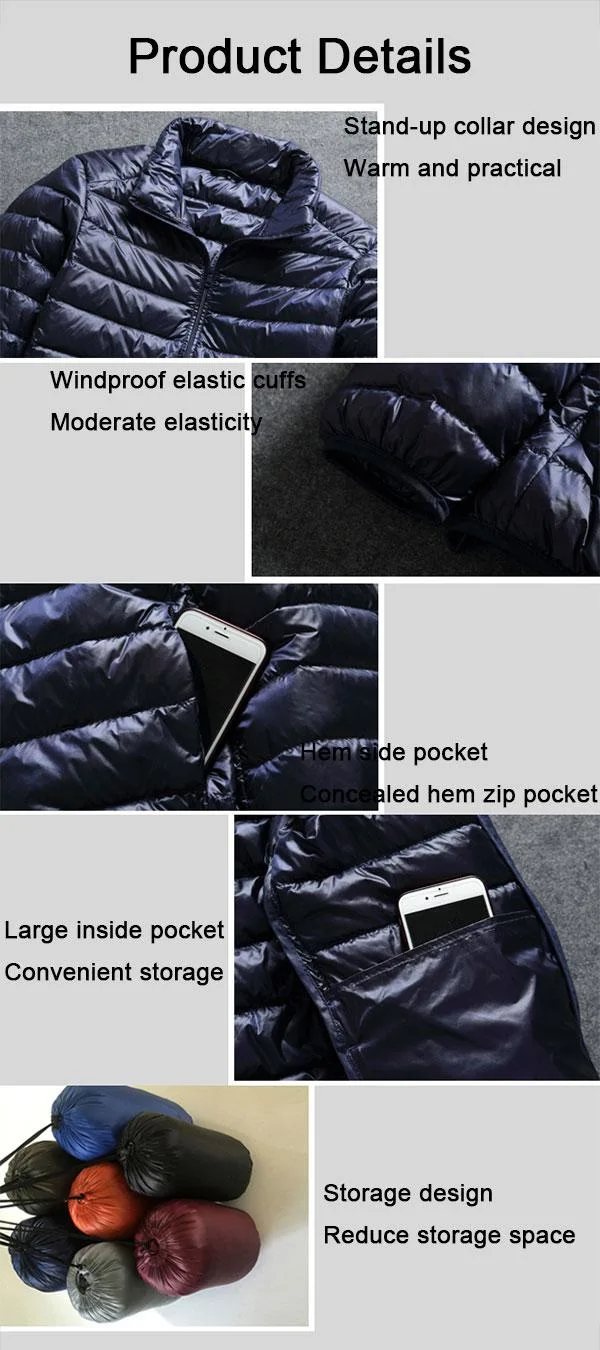 China Factory Custom Winter Padding Down Jacket Men