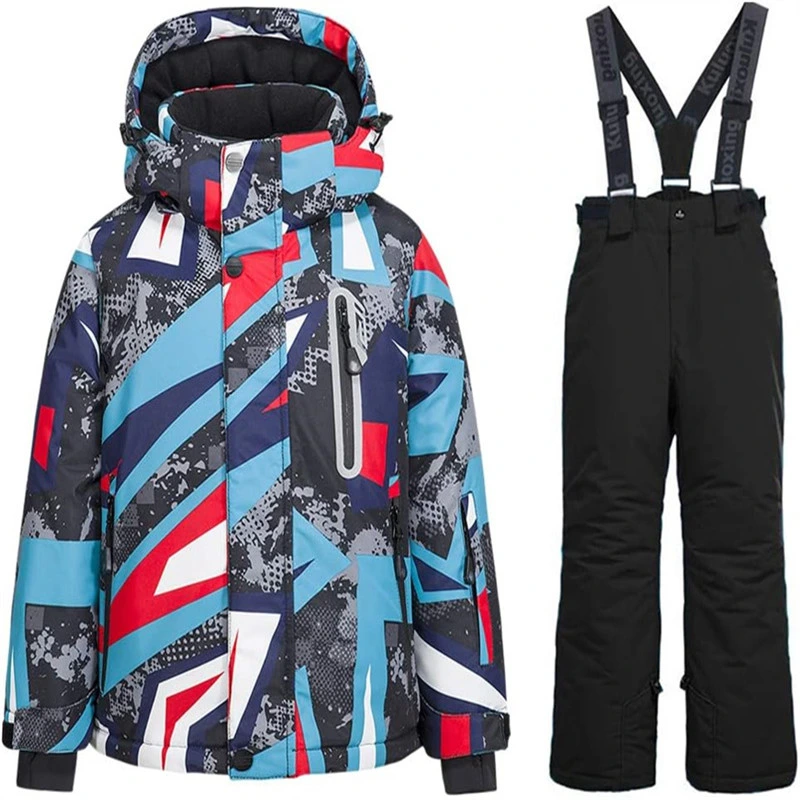 Custom High Quality Waterproof Windbreaker Insulated Snowboard Jacket Jumpsuit Sports Outdoor Mens Ski Suit