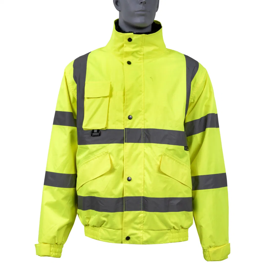 Waterproof Raincoat Winter Windbreaker Breathable Sports Men&prime;s High Visibility Hi Vis Reflective Safety Clothing Protective Security Apparel Workwear Jackets