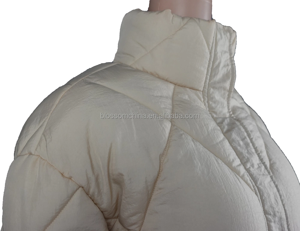 Fashion Winter Ladies Quilted Bubble Padded Coat The Diamond Down Jackets Women