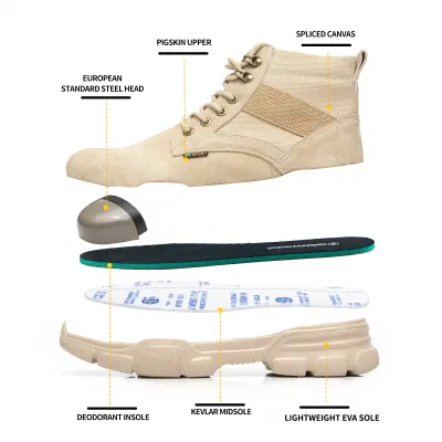  Miglior Prezzo Fonte Produttori Commercio all′ingrosso Cowhide camoscio Delta Training Boots Scarpe di sicurezza per la caccia al deserto all′aperto con la vetta più alta