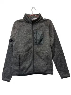 100% poliestere Sherpa Fodera giacca in feltro da uomo in maglia grigia Heather