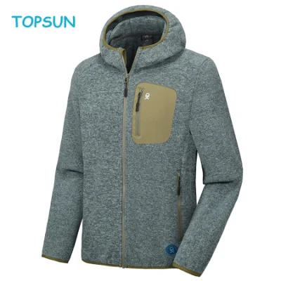 Uomo′ S leggero Sport Outdoor Moda Winter Warm Polar Fleece Giacca da corsa con cappuccio e zip completa per escursioni