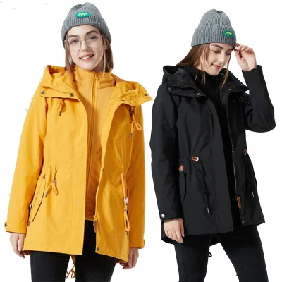  Giacca impermeabile da sci 3-in-1 da donna′ S giacca impermeabile in feltro invernale Interno per pioggia neve Outdoor Escursionismo