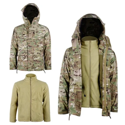 Outdoor personalizzato 3 in 1 militare Sport impermeabile uomo invernale Giacca