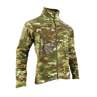 Giacca in pile da uomo leggera da uomo confortevole e confortevole con camouflage militare Outdoor Sport Army