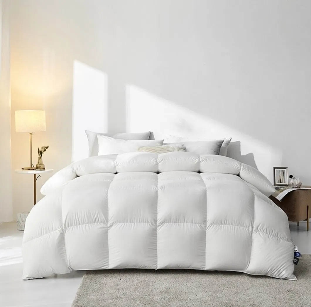 China Supplier Hotel 100% Cotton White Down Comforter/Microfiber Quilt/Polyester Duvet