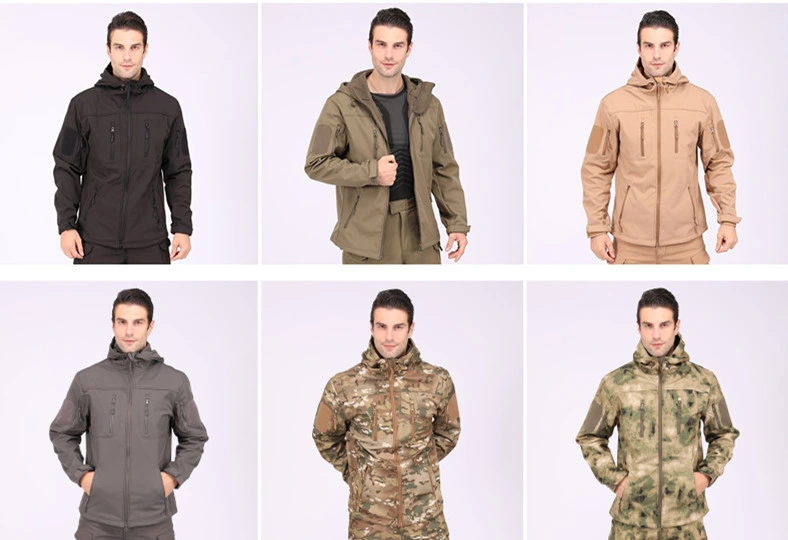 Black New Style Esdy Army Style Hunting Military Style Tactical Softshell Jacket