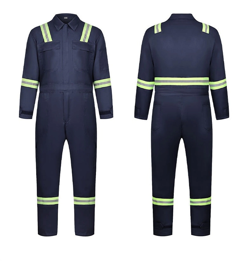 Custom Construction Hi Vis Cotton Fire Resistant Durable Uniform Jumpsuit Factory Weld Racing Traffic Mechanie Workwear Safety Wear