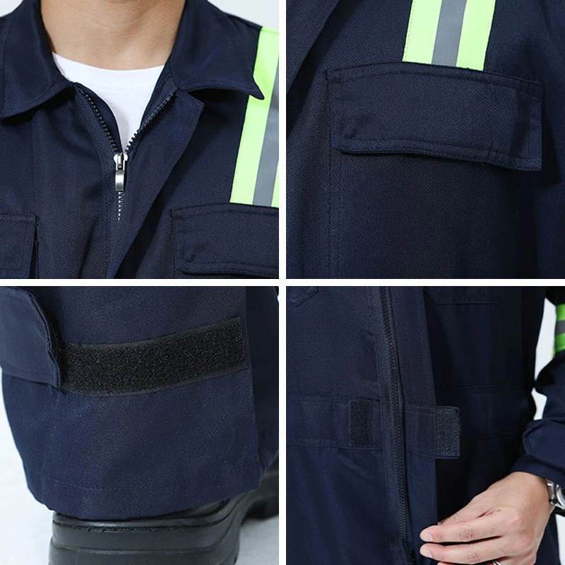 Custom Construction Hi Vis Cotton Fire Resistant Durable Uniform Jumpsuit Factory Weld Racing Traffic Mechanie Workwear Safety Wear