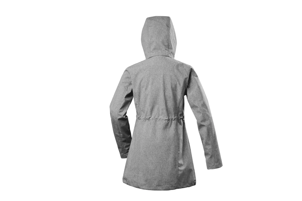 Custom Women Long Waterproof Hunting Lightweight Windbreaker Softshell Raincoat Jacket with Attached Hood