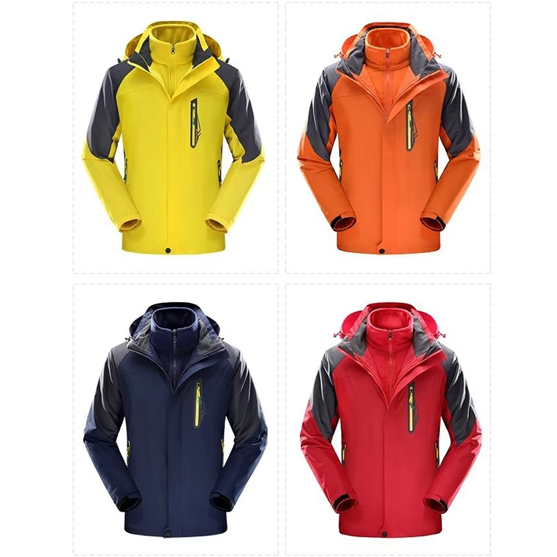 Wholesale Children&prime;s 3 in 1 Ski Wear Outdoor Jacket Waterproof Hooded Jacket