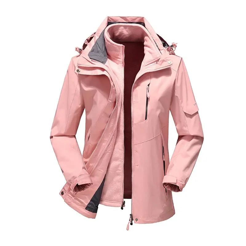 Women&prime;s Mountain Waterproof Ski Jacket Outdoor Waterproof Soft Jacket