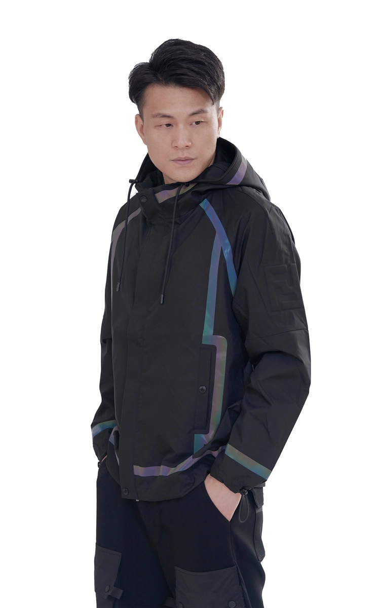 Black Man Windbreaker for Spring/Fall Wearing Waterproof