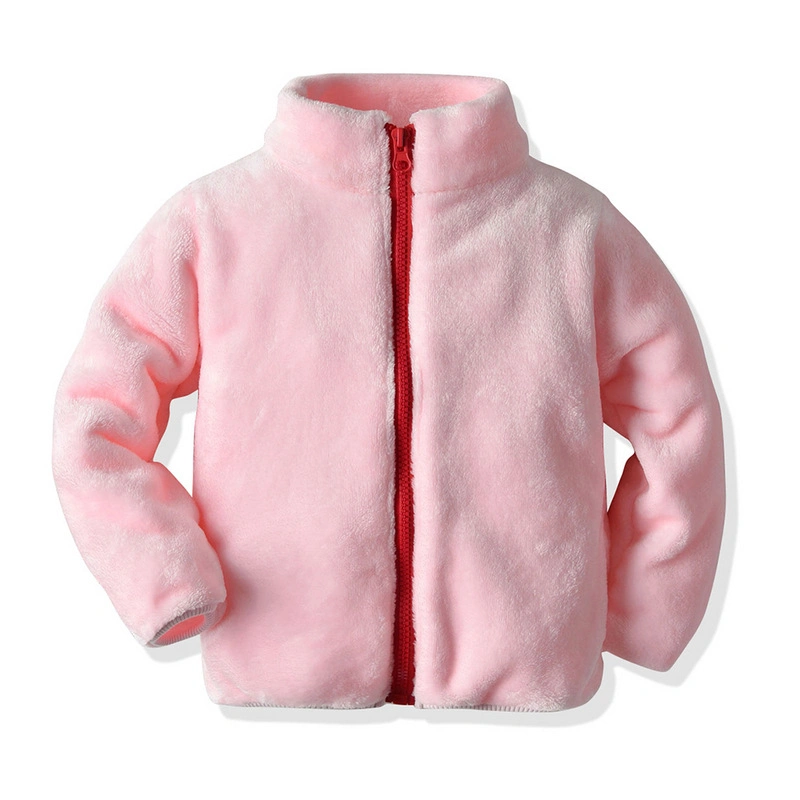 Wholesale Baby Hoody Manufacturers OEM Factory Kids Clothing Zipper Children Polar Fleece Jacket with Hood