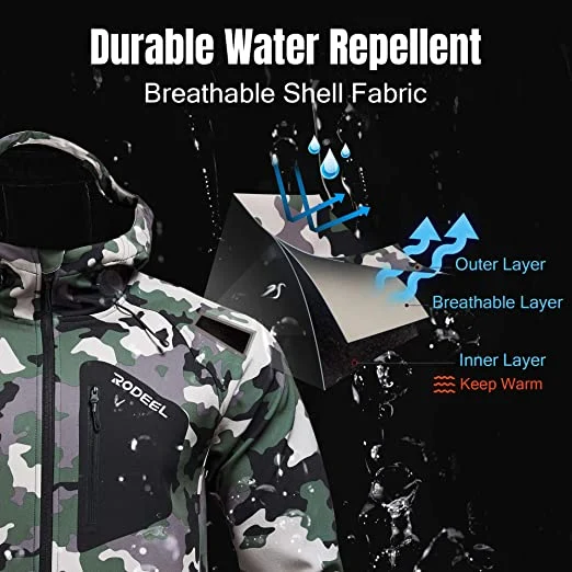 Men New Sublimation Camouflage Design Hunting Waterproof Softshell Jacket