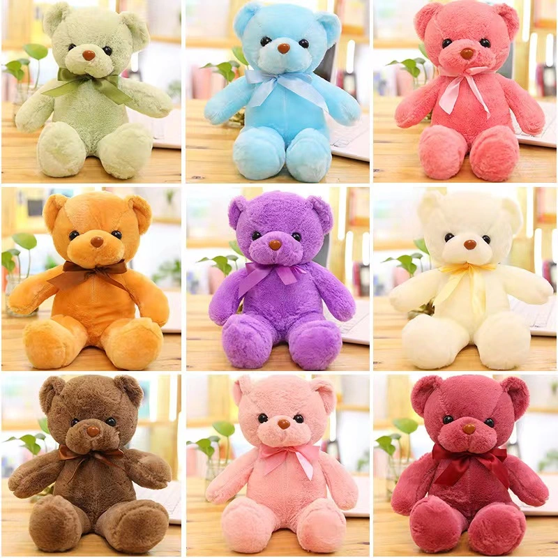 Customize 30cm Teddy Bear Small Size Bow Bear Cute Custom Plush Toy Stuffed Animal Bear for Gifts