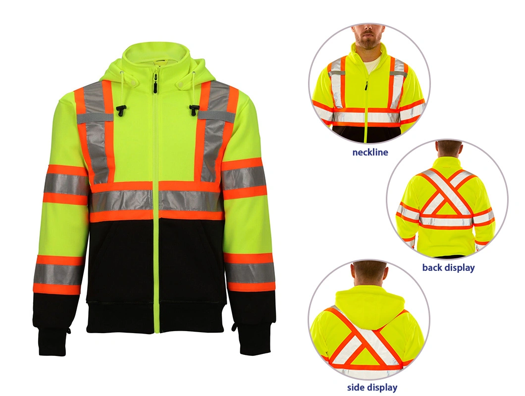 Custom Design Wholesale Man Hi-Vis Workwear Softshell Jacket for Winter