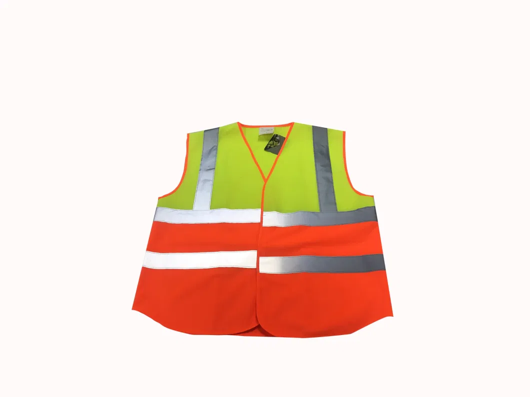 High Visibility Reflective China Safety Vests with Hook and Loop Front Closure