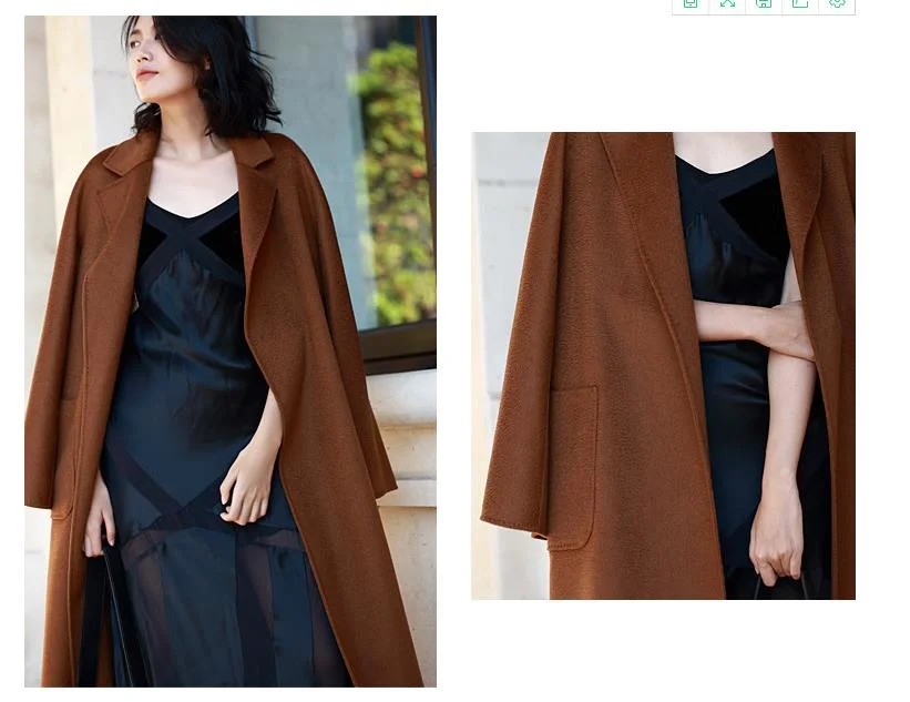 Source Manufacturer Apparel Low Price Wholesale Ladies&prime; Wool Coats Made in China