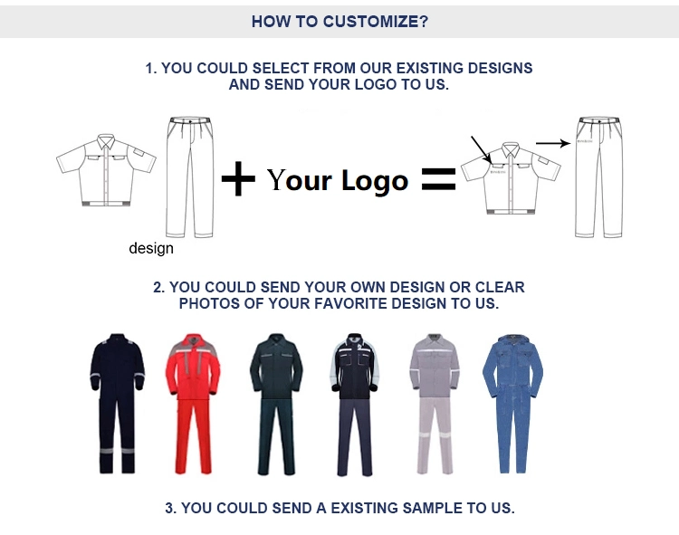 Custom Designwork Clothes Factory Work Coveralls Industrial Safety Worker Uniform Wear