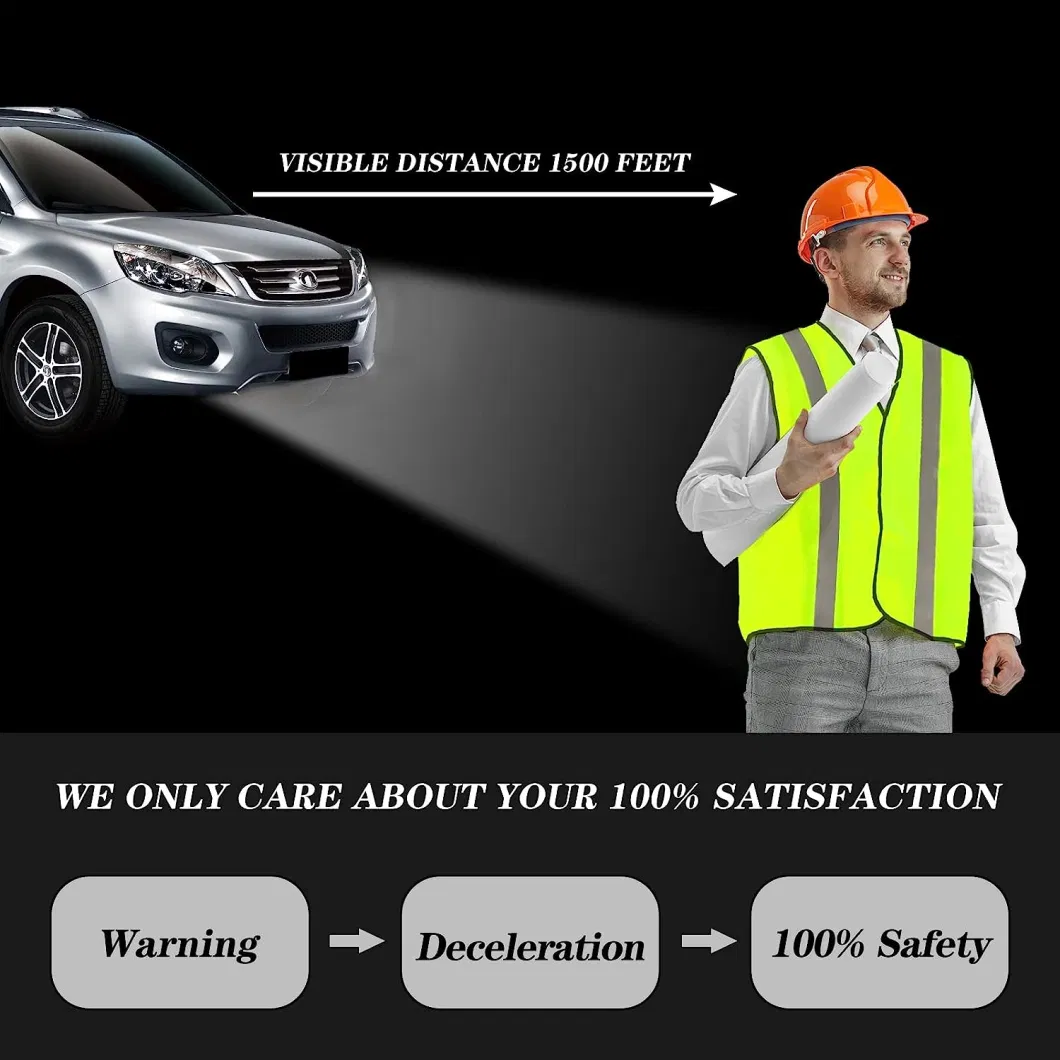 Customized High-Vis Reflective Safety Vest for Outdoor Operator and Sportsmen