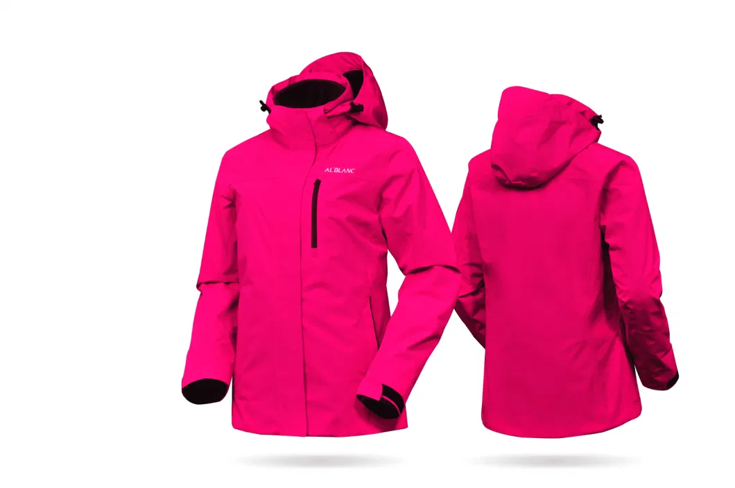 China Supplier Outdoor Clothing Winter Lighteight Waterproof Rain Jacket with Detached Hood