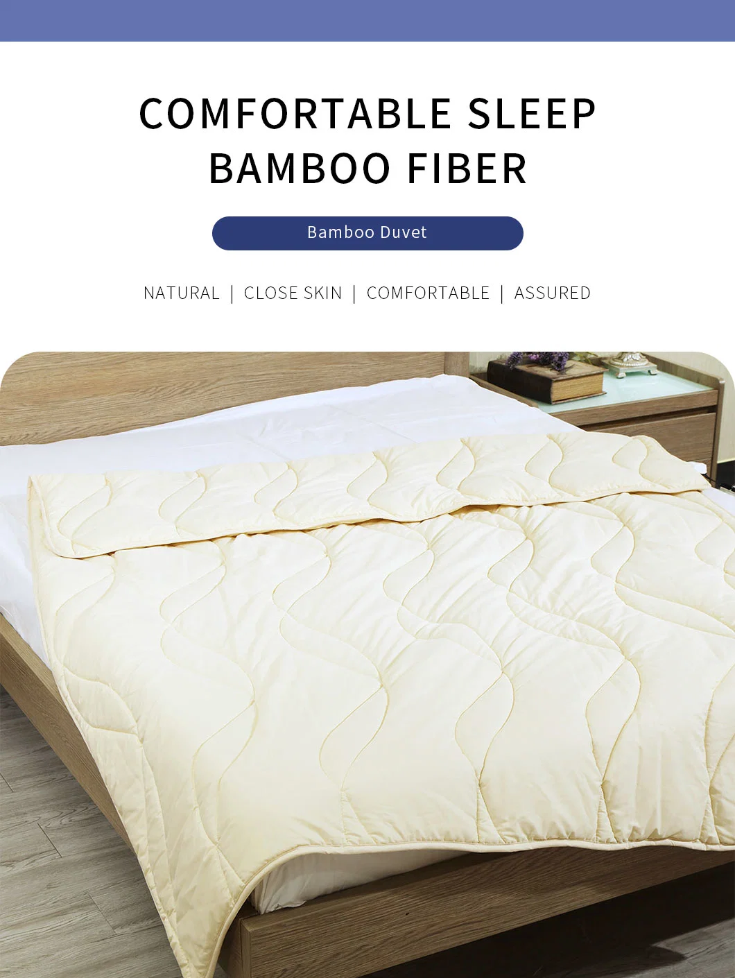 High Quality Filling 50% Bamboo Fiber 50% Pes Fiber 300GSM Bedding Soft Duvet