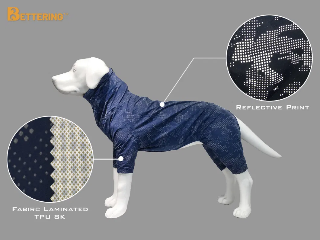 Fashionable Waterproof Windproof Pet Dog Raincoat