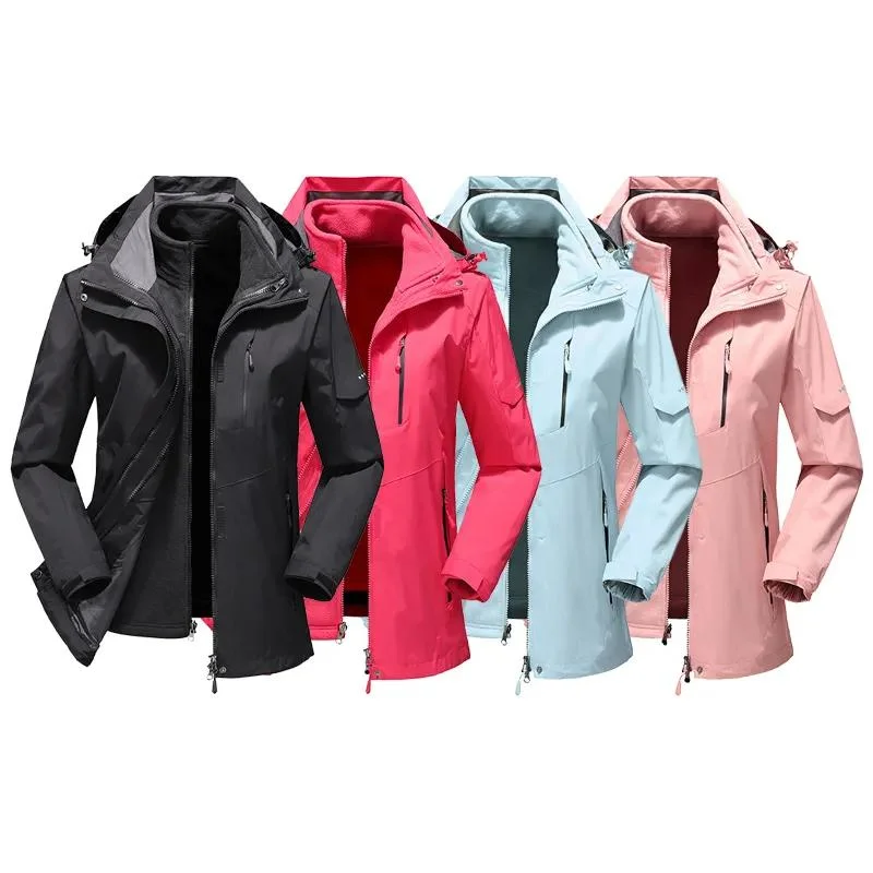 Women&prime;s Mountain Waterproof Ski Jacket Outdoor Waterproof Soft Jacket