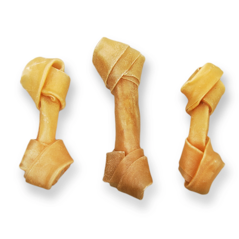 Rawhide Knotted Bones Dog Treat Private Label Pet OEM Supplier