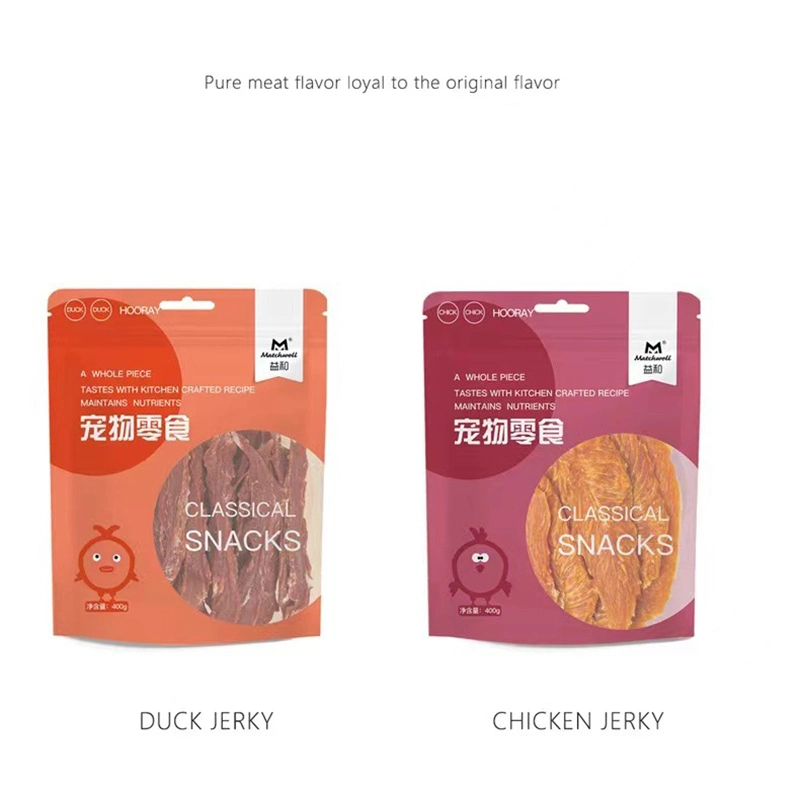 Dried Chicken Breast 400g Chicken and Duck Dried Pure Meat Strips Training Reward Dog Snacks