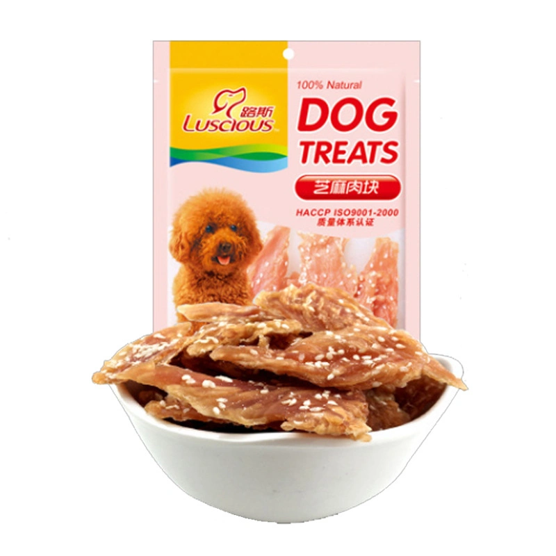 Low MOQ Chicken Breast Jerky Puppy Training Teeth Snacks 100g Pet Treats