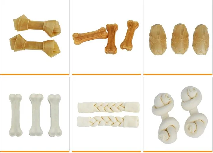 Hand Made Treats for Dog Knotted Bone Natural Organic Nutrition Supplement Pet Dog Chews Treats