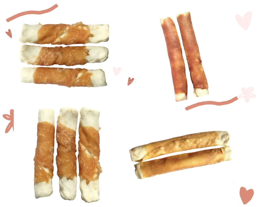 Private Soft Chicken Meat Chicken Wraps 5&quot; Rawhide Retriever Pet Snacks