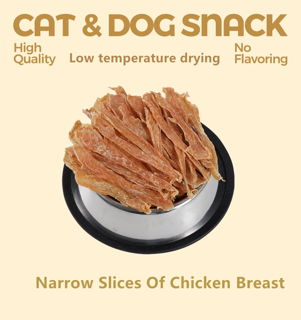 Manufacturers Supply Dry Chicken Breast Narrow Slices Cat Food Pet Snack