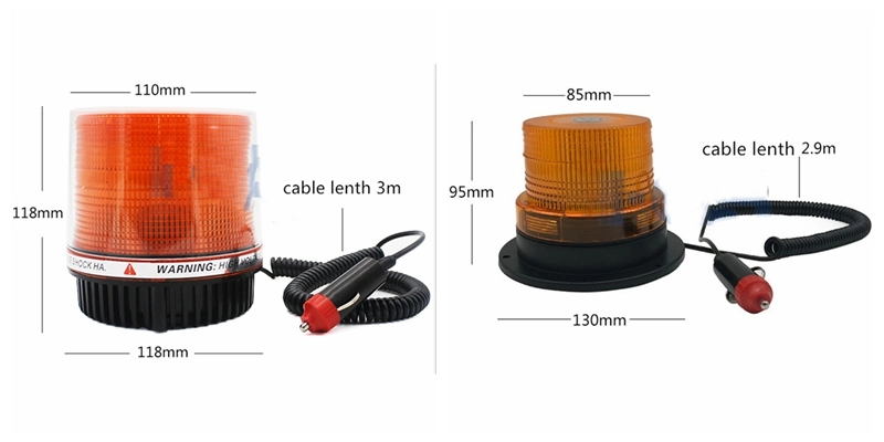 12V 24V LED Car Lights LED Beacon Light Amber Strobe Motor Lighting