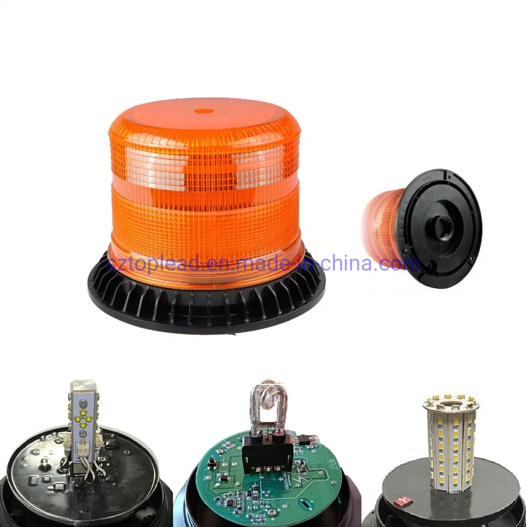 Newly Developed Warning Light DC12-48V SAE Quality Flash Beacon, LED /Xenon Strobe Lamp 4 Inch/ 6 Inch PC Housing IP65